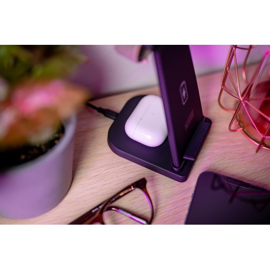 Ładowarka indukcyjna Newell induOne N-YM-UD21 do 3 urządzeń mobilnych - czarna