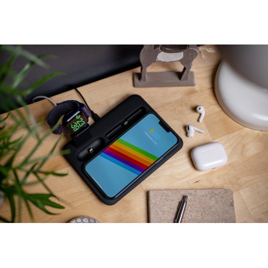 Ładowarka indukcyjna Newell induOne N-YM-UD17 do 4 urządzeń mobilnych - czarna