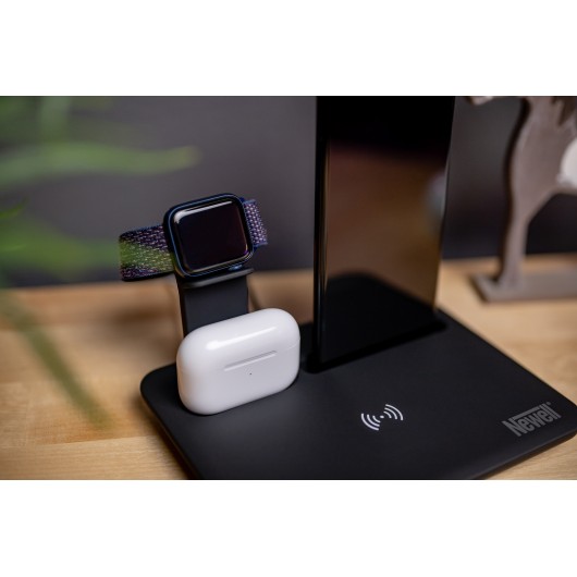 Ładowarka indukcyjna Newell induOne N-YM-UD17 do 4 urządzeń mobilnych - czarna