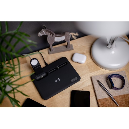 Ładowarka indukcyjna Newell induOne N-YM-UD17 do 4 urządzeń mobilnych - czarna