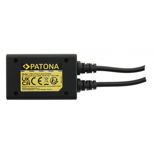 PATONA 2-Port D-TAP adapter rozgałęźnik Hub 1 męski D-TAP na 2 damskie D-TAP