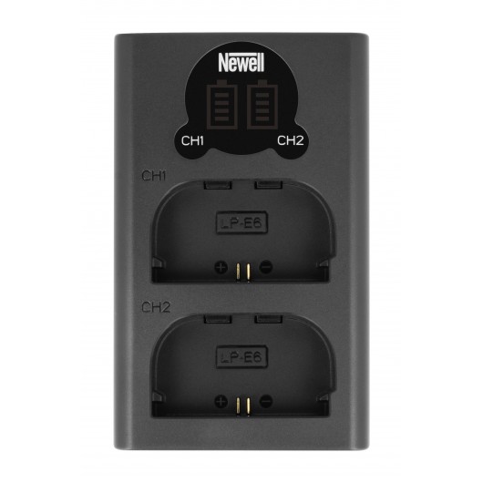 Zestaw ładowarka dwukanałowa Newell DL-USB-C i akumulator LP-E6 do Canon