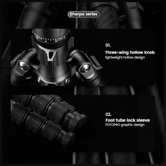 Statyw Fotopro Sherpa Plus - szary