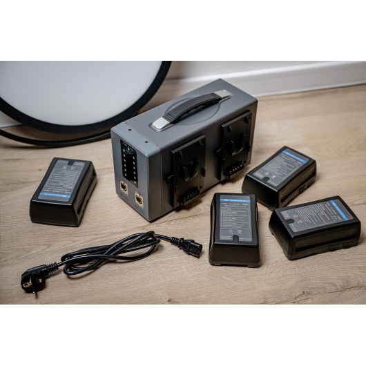 Ładowarka czterokanałowa Newell BP-4CHT do akumulatorów V-mount