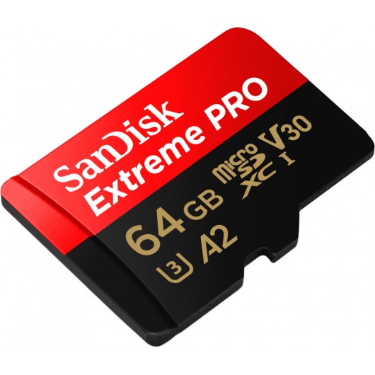 KARTA SANDISK EXTREME PRO microSDXC 64GB 200/90 MB/s A2 C10 V30 UHS-I U3