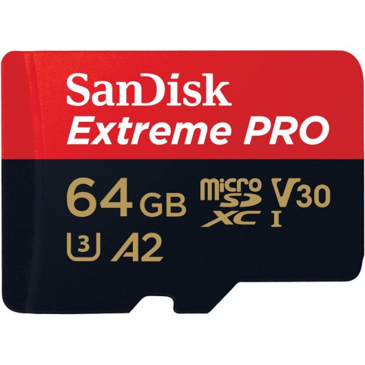 KARTA SANDISK EXTREME PRO microSDXC 64GB 200/90 MB/s A2 C10 V30 UHS-I U3