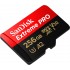 KARTA SANDISK EXTREME PRO microSDXC 256GB 200/140 MB/s A2 C10 V30 UHS-I U3