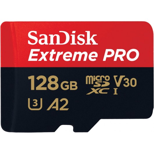 KARTA SANDISK EXTREME PRO microSDXC 128GB 200/90 MB/s A2 C10 V30 UHS-I U3