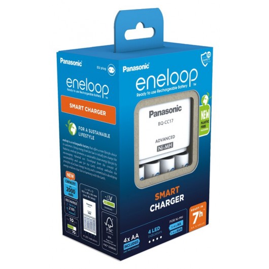 ŁADOWARKA PANASONIC SMART + 4x AA ENELOOP 2000 mAh