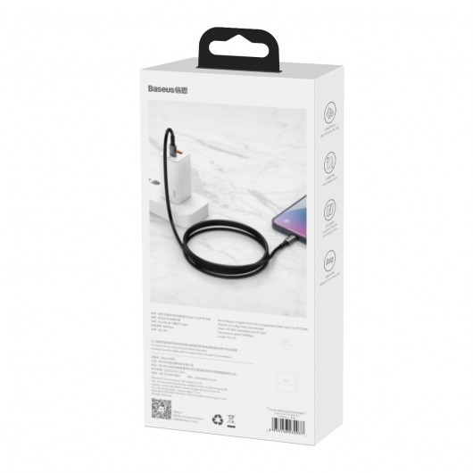 Kabel USB-C do Lightning Baseus Tungsten Gold, 20W, 5A, PD, 1m