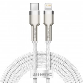 Kabel USB-C do Lightning Baseus Cafule, PD, 20W, 2m (biały)