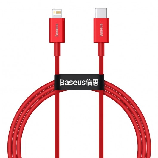 Kabel USB-C do Lightning Baseus Superior Series, 20W, PD, 1m (czerwony)