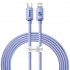 Kabel USB-C do Lightning Baseus Crystal, 20W, PD, 2m (fioletowy)