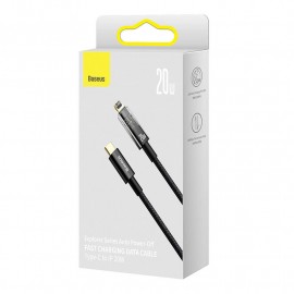 Kabel USB-C do Lightning Baseus Explorer, 20W, 1m (czarny) 2