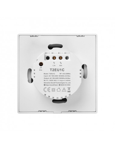 Dotykowy włącznik światła WiFi + RF 433 Sonoff...