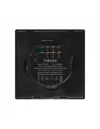 Dotykowy włącznik światła WiFi + RF 433 Sonoff...