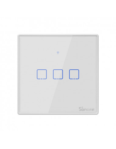 Dotykowy włącznik światła WiFi + RF 433 Sonoff T2 EU TX (3-kanałowy)