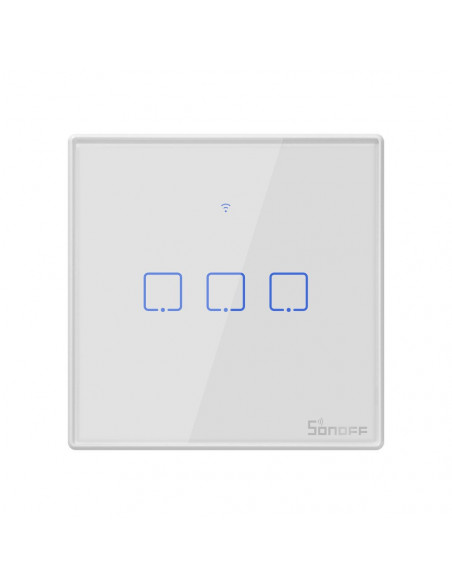 Dotykowy włącznik światła WiFi + RF 433 Sonoff T2 EU TX (3-kanałowy)