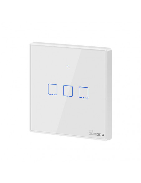 Dotykowy włącznik światła WiFi + RF 433 Sonoff T2 EU TX (3-kanałowy)
