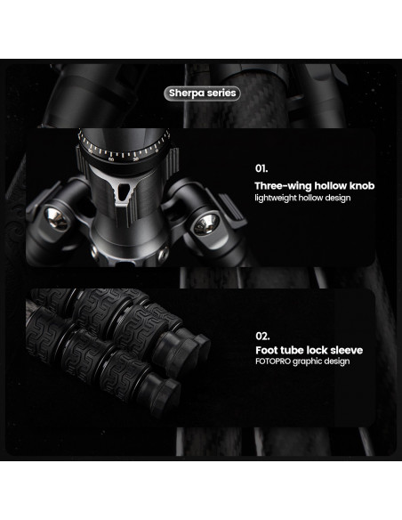 Statyw Fotopro Sherpa Max - czarny