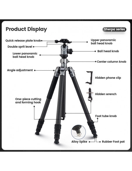 Statyw Fotopro Sherpa Max - czarny