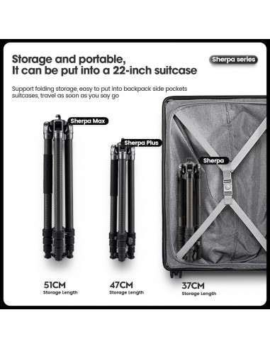 Statyw Fotopro Sherpa Plus - czarny