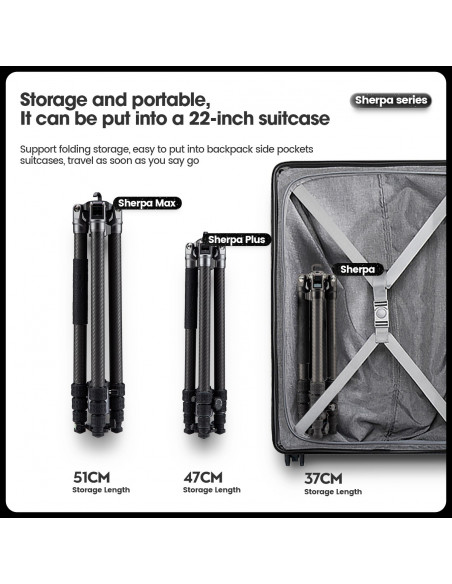 Statyw Fotopro Sherpa Plus - czarny