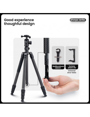 Statyw Fotopro Sherpa Plus - czarny