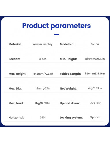 Statyw video Fotopro DV-3A