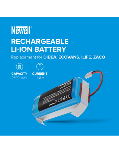 Akumulator Newell zamiennik 4ICR19/65, INR18650-M26-4S1P, PX-B020 do Dibea, Ecovans, iLife, Zaco