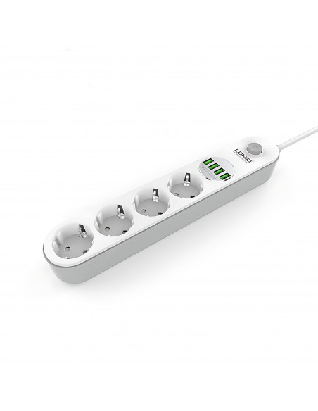 Listwa zasilająca Ldnio SE4432 z ładowarką USB