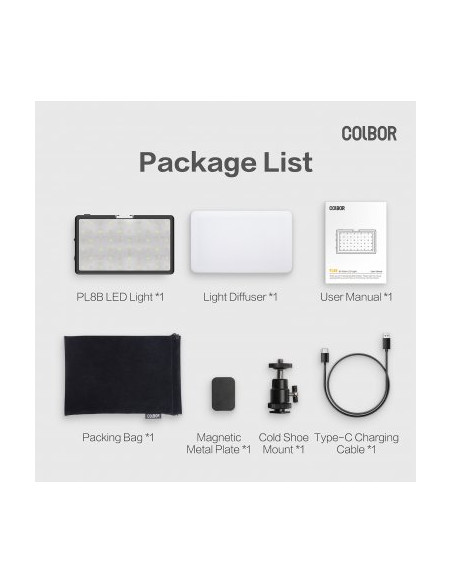 COLBOR PL8B Led Pocket Panel 2500-9000K
