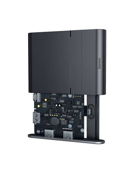 Stacja dokująca, HUB USB-C Baseus Mate Docking Pro do smartfonów, PD, 100W (czarna)