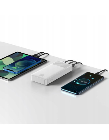 Powerbank Baseus Bipow 20000mAh, 2xUSB, USB-C, 20W biały