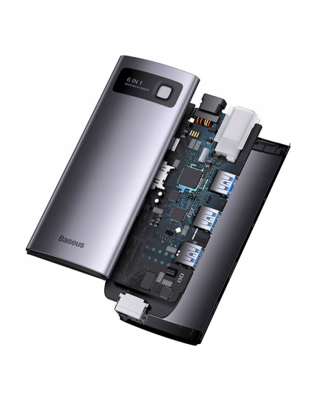 Hub 6w1 Baseus StarJoy Series USB-C HDMI 3xUSB 3.0