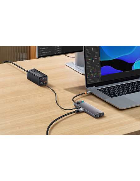 Hub 6w1 Baseus StarJoy Series USB-C HDMI 3xUSB 3.0
