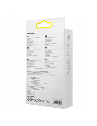 Hub 8w1 Baseus StarJoy Series USB-C HDMI 3xUSB 3.1