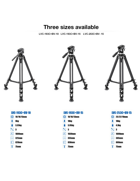 Statyw wideo Leofoto Kingkong LVC-193C+BV-10