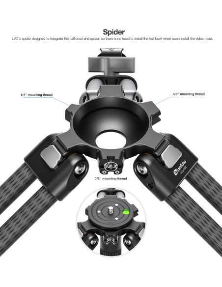 Statyw wideo Leofoto Kingkong LVC-193C+BV-15