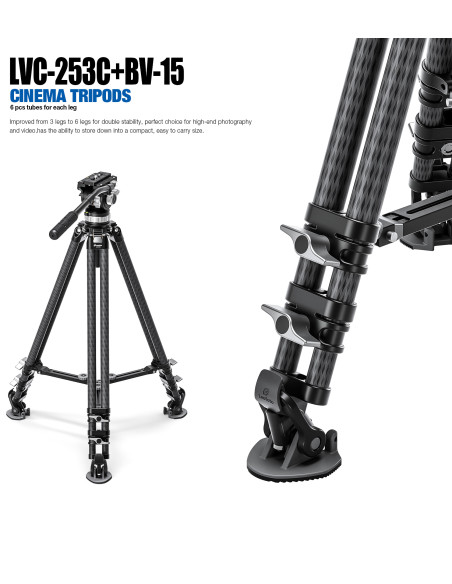 Statyw wideo Kingkong LVC-253C+BV-15