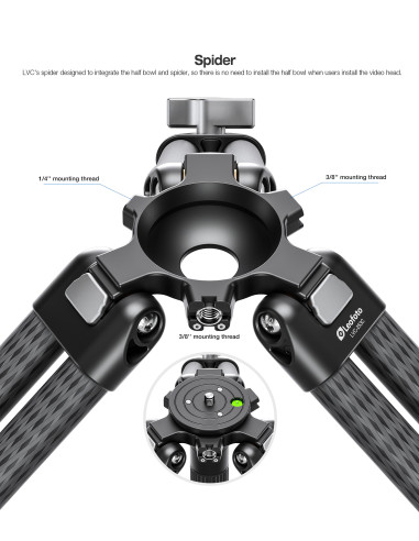 Statyw wideo Kingkong LVC-253C+BV-15