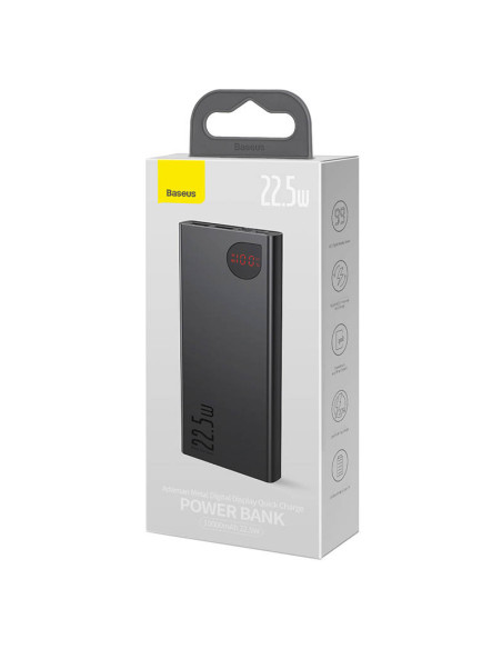 Powerbank Baseus Adaman Metal, 10000mAh, 22.5W czarny