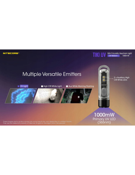 Latarka Nitecore TIKI UV, 365nm, USB