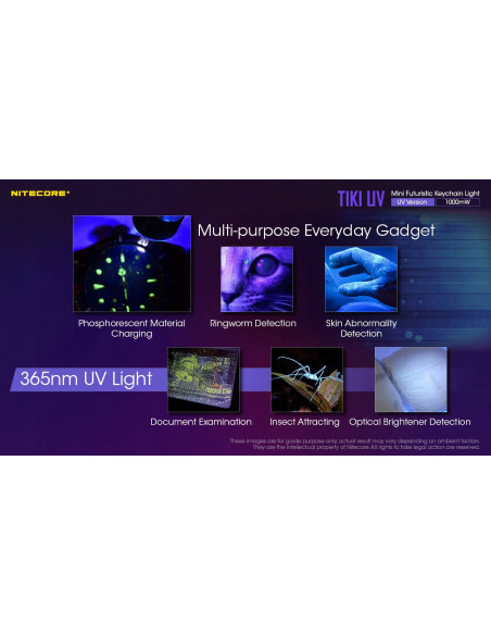 Latarka Nitecore TIKI UV, 365nm, USB
