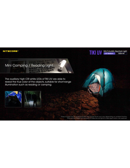 Latarka Nitecore TIKI UV, 365nm, USB