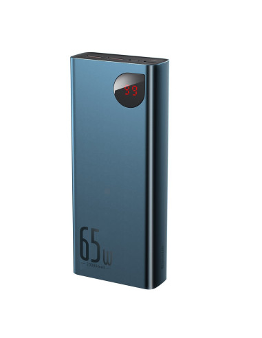 Powerbank Baseus Adaman Metal 20000mAh, PD, QC 3.0, 65W, 2xUSB + USB-C + micro USB niebieski