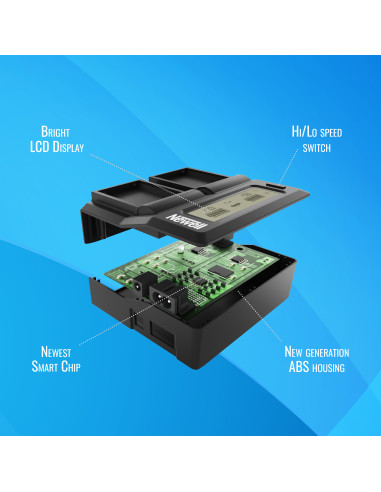 Ładowarka dwukanałowa Newell DC-LCD do akumulatorów DMW-BLK22