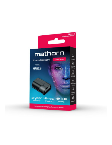 Mathorn MB-201 MB-242 Ultimate 2400mAh USB-C zamiennik akumulatora BLX-1