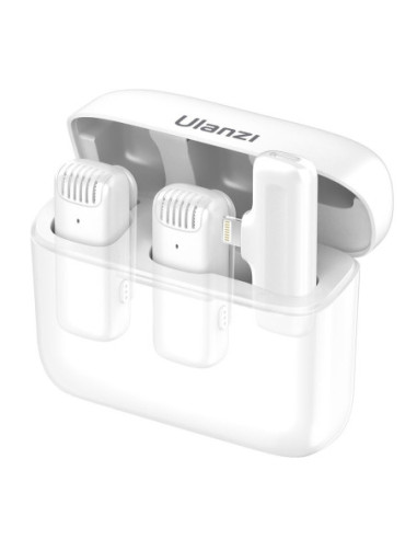 Bezprzewodowy zestaw mikrofonowy ULANZI J12 [iPhone/iPad] biały