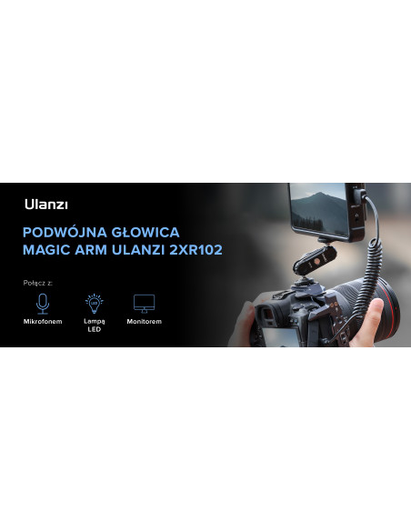 Uchwyt przegubowy magic arm Ulanzi R102 2x 1/4’’ [9cm]